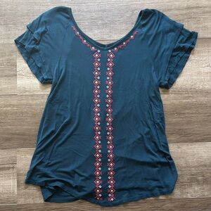 White Stag Dark teal with Embroidery